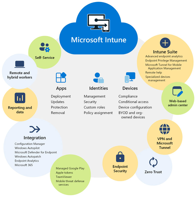 Microsoft Intune arayüzü