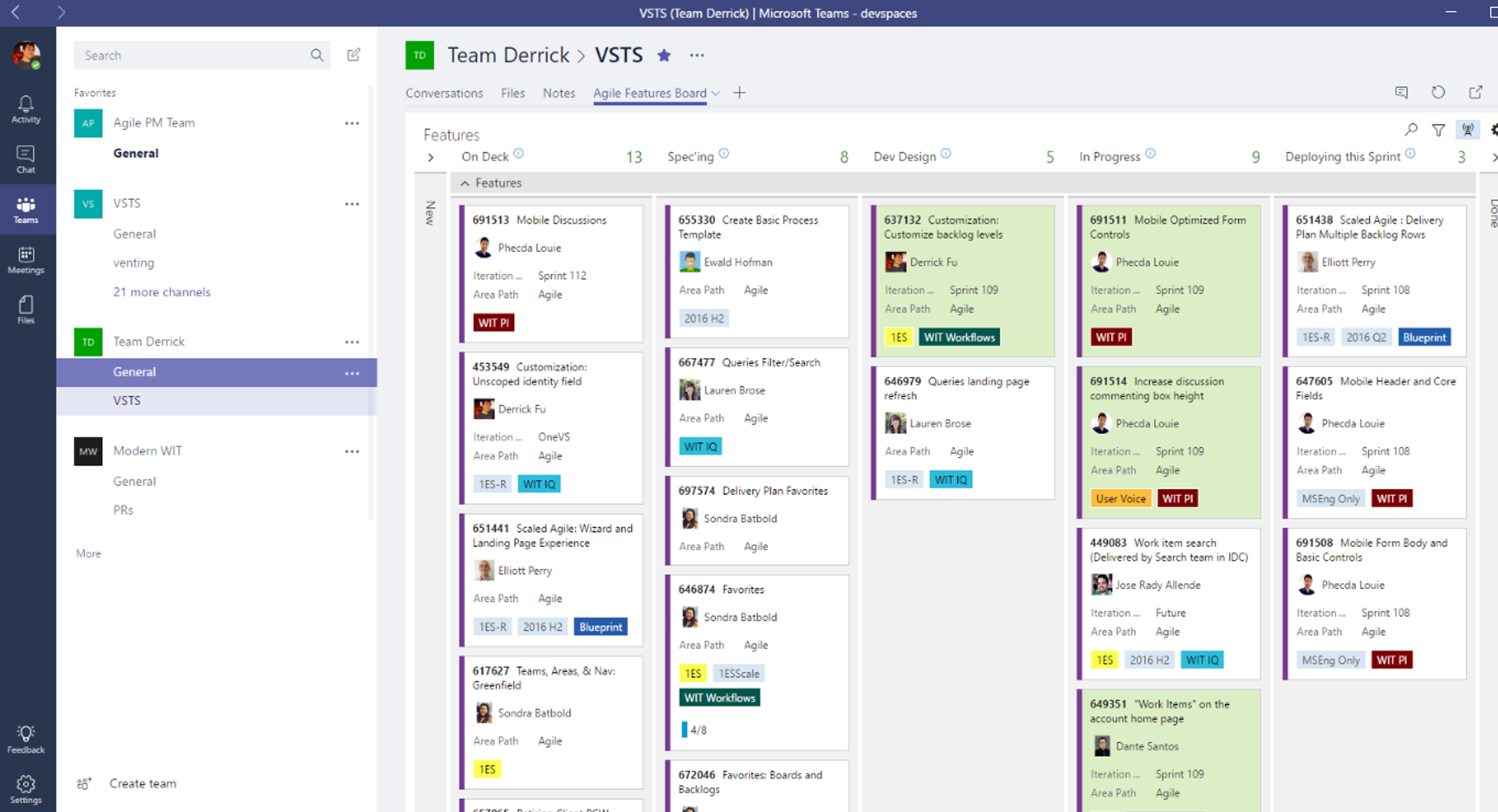 Microsoft Planner Kanban örnek kartlar