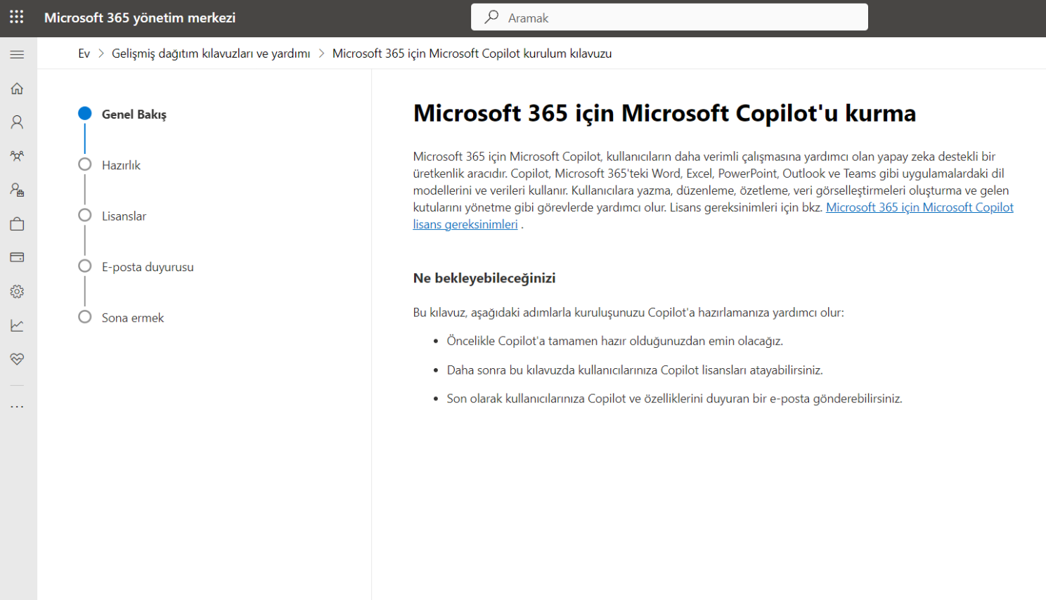 Microsoft 365 icin Microsoft Copilotu kurma1